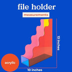 ban.do Cute Wavy Edge Acrylic File Holder, Colorblock - Image 5