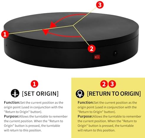 7.9In Remote Motorized Electric Turntable Rotating Display Stand Spinning Rotating Platform 360 Photography Turntable lazy susan base giratoria para for Photography,Display (Load Range:40~100lbs) - Image 6