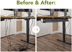Perfect POSTURE Mesh Cable Organizer – Clamp-Mounted Under Desk Cable Management, Flexible Mesh, Easy-Access Design, & Standing Desk Compatible – 38” (White) - Image 5