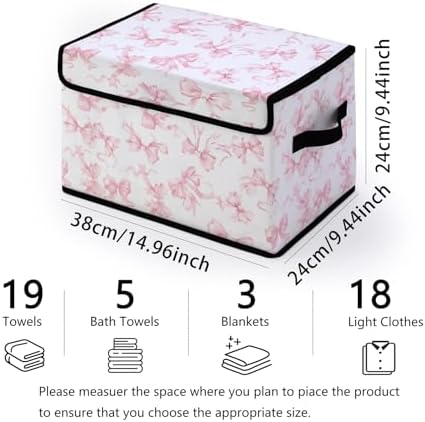 Stackable Storage Bins with Lids,Closet Organizers Fabric Box for Home and Office,Blanket Clothes Organizers,Under Bed Storage Containers 3 Pack - Image 2