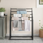 Honiter Towel Racks for Bathroom, 5 Tier Wide Towel Drying Rack Outdoor, Free Standing Towel Rack, Pool Towel Blanket Stand and Display Rack for Oversized Bath Towels - Image 5