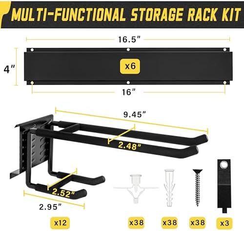 klasit Garage Wall Organizer,21Pack Carries 1200 lbs,Garden Tool Organizer - Image 4