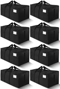 HOMESURE Supports 200lbs Heavy Duty Moving Bags - Strong Zipper & Wrap-Around Handles - Water-Resistant Storage Totes, Durable Alternative to Moving Boxes - 8 Pack - Black by testVendor01-gamma