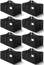 HOMESURE Supports 200lbs Heavy Duty Moving Bags - Strong Zipper & Wrap-Around Handles - Water-Resistant Storage Totes, Durable Alternative to Moving Boxes - 8 Pack - Black by testVendor01-gamma