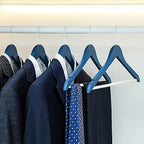 TOPIA HANGER Premium Wooden Hangers 16 Pack Blue/White Coat Hangers - Image 6