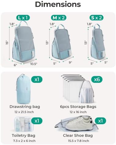 BAGSMART Compression Packing Cubes for Travel Essentials - Image 3