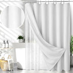 25 PCS White Bathroom Accessories Set丨Shower Curtain Bathroom Accessory - Image 3