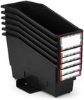 gisgfim 6 Pcs Non-Tip Book Bins with Stabilizer Wings (Black) by gisgfim