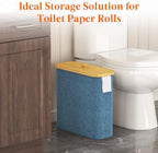 Lifewit Toilet Paper Storage Holder, Extra Large Stand Basket 30L Dark Blue - Image 2