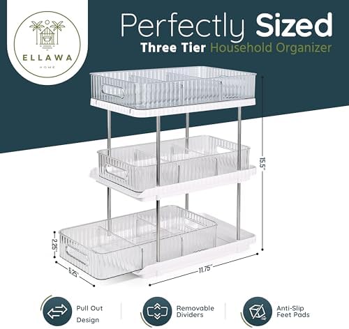 3-Tier Under Sink Organizer – Pull-Out Storage for Kitchen & Bathroom – Under Bathroom Sink Organizer, Under Sink Organizer Storage, Under Cabinet Storage Organizer - Image 3