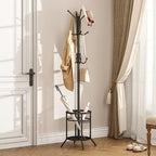 ELYKEN Coat Rack Freestanding, Metal Coat Rack with Umbrella Holder - Image 2