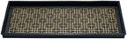 HF by LT Logan Design Deluxe Rubber Boot Tray, 34 x 14 inches, Heavy Duty Vulcanized Rubber, One-Piece Seamless Construction, Year Round Use Indoors or Outdoors, Black with Brushed Brass Finish - Image 2