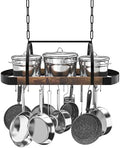 Hanging Pot Rack, 32-Inch Ceiling Pot Rack, 16 S Hooks, 100 lb Capacity by Chloraeon
