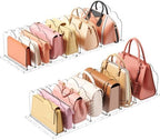 Lifewit Purse Organizer for Closet, Adjustable Clear Handbag Shelf Dividers by Lifewit