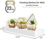 Sorbus 16 Inch Floating Shelves for Wall (4 Pack, White) - Image 3