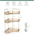 Webetop 3 Tier Corner Bathroom Organizer Countertop for Skincare & Dresser - Image 2