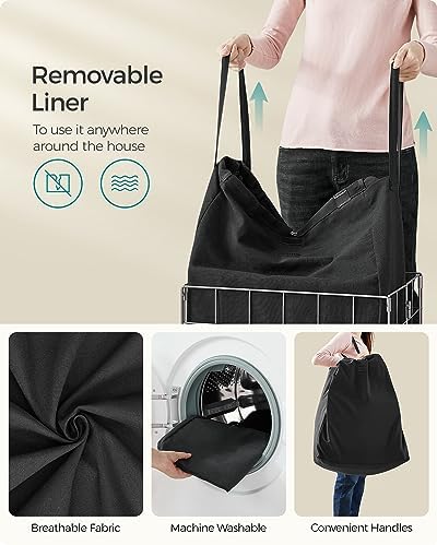 SONGMICS Laundry Hamper, Collapsible, 24 Gal. (90L) - Image 6