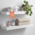 Homeforia 24 Inch Floating Shelves, High-End Solid Pine Wood, Set of 3 by Homeforia