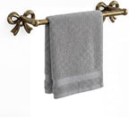 12 in Bow Antique Brass Towel Bar Vintage Gold Bathroom Towel Rack by LOYIM
