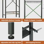 Over The Toilet Storage,4 Tiers Bathroom Organizers Storage Shelves Cabinet with Toilet Paper Holder and 9 Hooks,Toilet Rack for Bathroom,Fit Most Toilets,Black - Image 6