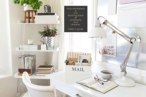 BLU MONACO | White Wooden Mail Organizer for Countertop | Standing File Organizer for Desk with 3 Tier Storage | Mail Sorter Organizer Countertop Rustic Office Kitchen - Image 2