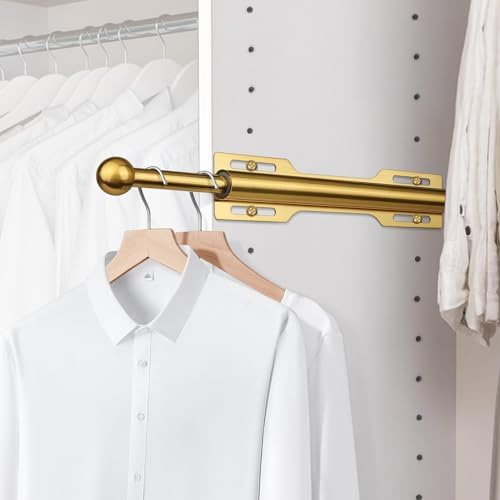 12" Valet Rod for Closet Pull Out (2 Pack, Brushed Gold) - Image 2
