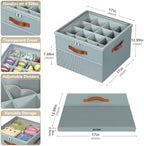 Shoe Organizer for Closet,2 Pack Foldable Shoe Storage Organizer Box Bin with Adjustable Dividers and Clear Cover, Fits up to 16-32 Pairs（Grey） - Image 3