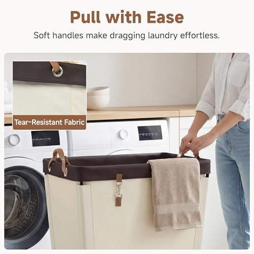 StorageWorks 210L Laundry Basket with Wheels, Rolling Hampers for Clothing - Image 4