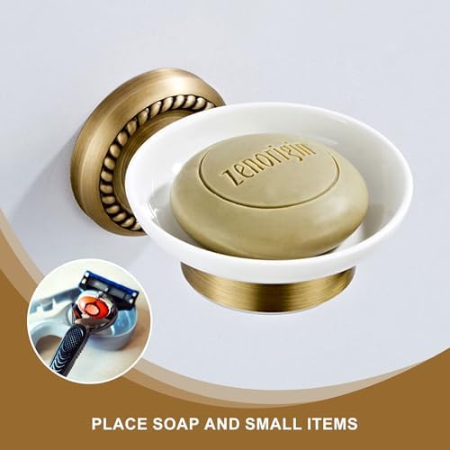 Antique Bronze Soap Holder for Bathroom Soap Dish Wall Mounted - Image 3