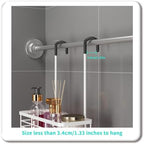 HapiRm Hanging Shower Caddy Organizer - No Drilling Shower Organizer with Hooks, Rustproof & Waterproof 304 Stainless Steel Bathroom Shelves - White - Image 5