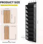 Mefirt XXL Clear Over the Door Shoe Organizer for Closet Fit 30 Pairs ﻿ - Image 5