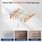 FLEXIMOUNTS 4-Pack 2x3ft Garage Shelving, 24"x72" Storage Shelves, White - Image 5