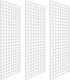 Commercial Grade Gridwall Panels – Heavy Duty Grid Panel for Any Retail Display, 2’ Width x 6’ Height, 3 Gridwall Panels Per Carton (White Finish) by Home