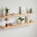 Homeforia 42 Inch Floating Shelves, High-End Solid Pine Wood, Set of 2 by Homeforia