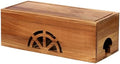 Wood Cable Management Box - 15.8" (L) x 6" (W) 5.5" (H) Acacia Wood Cable Hider Box, Cord Hider with Magnet Design & Outlet Hole, Power Strip Surge Protect & Organizer for Home Office Kitchen TV Wires by Unknown