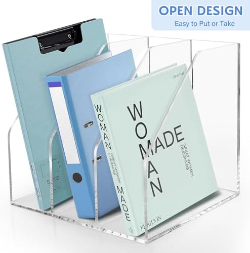 Acrylic Paper Tray Stackable Letter Organizers, Clear Paper Desk Organizer, 3-Tier, Desk A4 File Holder for Office Document Desktop File - Image 6