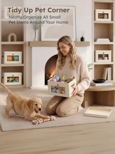 Homsorout Small Closet Storage Bins - Closet Shelf Organizer with Open Window, 6 Pack, Beige - Image 4