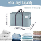 VENO 10 Pack Heavy Duty Moving Bags, Extra Large Storage Bags with Reinforced Handles & Strong Zippers, Foldable & Reusable Moving Box Alternative for Clothes & Dorm Storage - Image 4