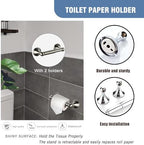 Classic Bathroom Hardware Accessory 4-piece Set,Chrome - Image 5