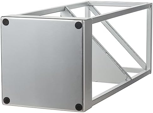 MyGift 20 Inch Tall Modern Silver Tone Metal Geometric Freestanding Entryway Umbrella Rack or Cane Holder with Shelf for Small Umbrellas and Bottom Drip Tray - Image 7