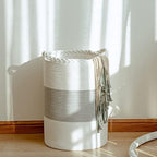 72L Woven Laundry Basket,Tall Wicker Laundry Basket for Blankets,Clothes,Pillows,Toys,Shoes Large Cotton Laundry Hamper for Bedroom,Living Room,Bathroom - Image 3