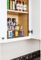 Hardware Resources 3-Tier Pull Down Spice Rack - Chrome-Finished Steel Retractable Organizer for Spice Bottles & Seasoning Jars - Easy to Install, Screws Included - Fits 15” Opening Wall Cabinet - Image 2