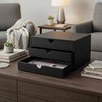 UnionBasic Document Organizer, 3-Drawer File Cabinet Document Storage Box, Office Desktop Filing Organizer, Black - Image 6