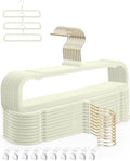 Felt Hangers White Velvet Hangers, Thin Pants Hangers 20 Pack, Adult Hanger by HGYZE
