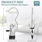 Yinder Boot Hangers Clips Laundry Hooks Hanging Stainless Steel Clothes Pins Portable Hangers for Closet Travel Socks Pants Handbags Hats Towels(Multicolor,300 Pcs) - Image 2