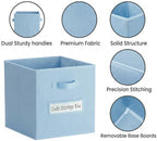 Storage Bins,11 Inch Cube Storage Bin with Labels,6pcs,Pastel Blue - Image 2