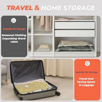 Vacbird Travel Vacuum Seal Bags, 8 Pack 34" Vacuum Storage Bags with Rechargeable Cordless Pump Compression Packing for Clothing Clothes Blanket Bedding, Space Saver for Suitcase Luggage - Image 5