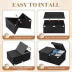 Geelin 4 Pack Under Bed Storage with Wheels, 10 Inch Height 65L Large Capacity Foldable Underbed Storage Bins with Lids & Handles, Easy Assembly Rolling Under Bed Containers for Clothes Blankets Shoes - Image 3