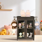 Ikee Design Wooden Storage Cabinet with Glass Door & Adjustable Shelves - Image 2