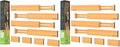 ANTOWIN Bamboo Drawer Dividers Organizers, Drawer Separators Splitter,13-17 inches Long Adjustable Spring-loaded Organizer for Large Utensil, Clothes, Tools Drawers (4+3) (Pack of 2) by ANTOWIN